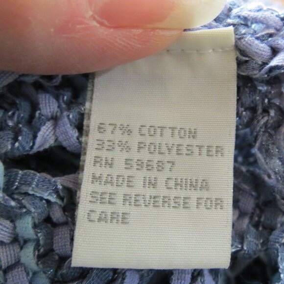 Curio New York Women's Pullover Sweater Blues Loose Weave Size Large - Picture 9 of 10